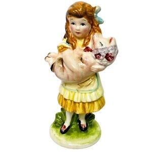 Shackman Girl Alice in Wonderland holding a pig Figurine Statue Figure Japan
